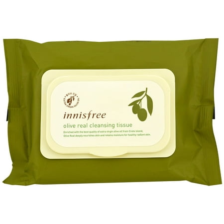 Innisfree, Olive Real Cleansing Tissue, 30 Sheets,(pack of