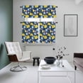 thumbnail image 5 of Summer Beach Kitchen Curtains Valances and Tiers Set of 3 Ocean Starfish Shell Coastal Conch Lemon Flowers Blue Tier Curtains and Valance with Rod Pocket for Small Windows, 27.5"x36", 5 of 9
