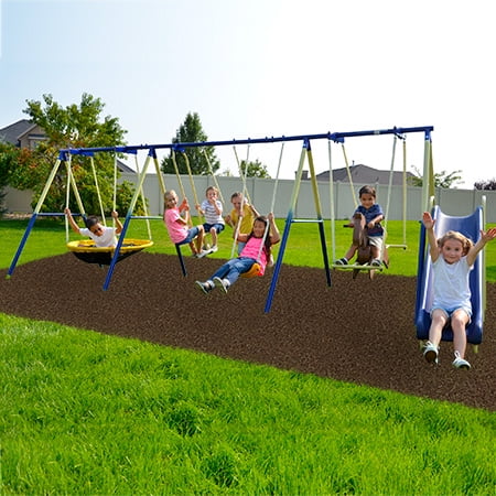 Sportspower Double Swing And Glide Kids Childrens Children Outdoor Garden Swings 