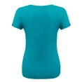 thumbnail image 2 of FashionOutfit Women's Short Sleeve Wide V-Neckline T-Shirt, 2 of 3