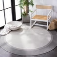 thumbnail image 2 of SAFAVIEH Martha Stewart Geometric Indoor/Outdoor Area Rug, Ivory/Charcoal, 6'7" x 6'7" Round, 2 of 5
