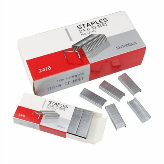 10000pcs No.12 Staples,Standard 1/4 Inch Length,24/6 Standard Staples for Most Standard Desktop Staplers$$Office