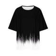 thumbnail image 3 of Chemise à Manches Courtes pour Femmes, Blouse Courte à Col Rond, Haut Décontracté en Polyester Spandex Imprimé 1 Pce, 3 of 6