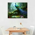 thumbnail image 3 of PIKWEEK  Animals Canvas Wall Art Peacock Pictures Prints Wall Painting on Canvas Decor for Living Room Bedroom Home Office Wall Decor Stretched and Framed Artwork, 3 of 5