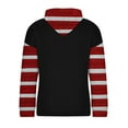 thumbnail image 4 of Christmas Sweatshirt For Women 2025 Stripe Patchwork Oversized Crewneck Tops Cute Santa Pullover Hoodie, 4 of 4