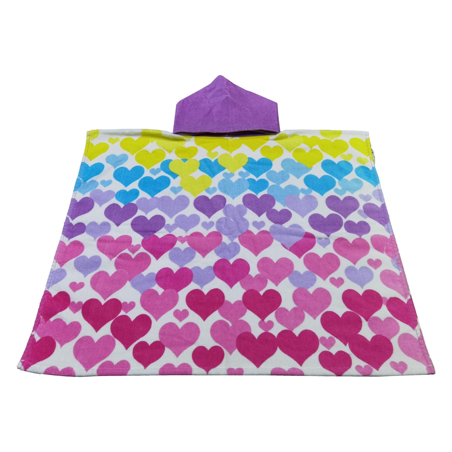 MS OVERSIZED HOODED HEARTS, MS OVERSIZED HOODED PONCHO