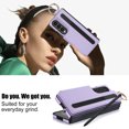 thumbnail image 5 of Dteck for Samsung Galaxy Z Fold 3 Case Wallet with S-Pen Holder & Metal Ring, 4-Card Slots and Cash Slots, Premium Leather Magnetic Clasp Heavy Duty Protective Cover for Galaxy Z Fold3 5G,Purple, 5 of 8