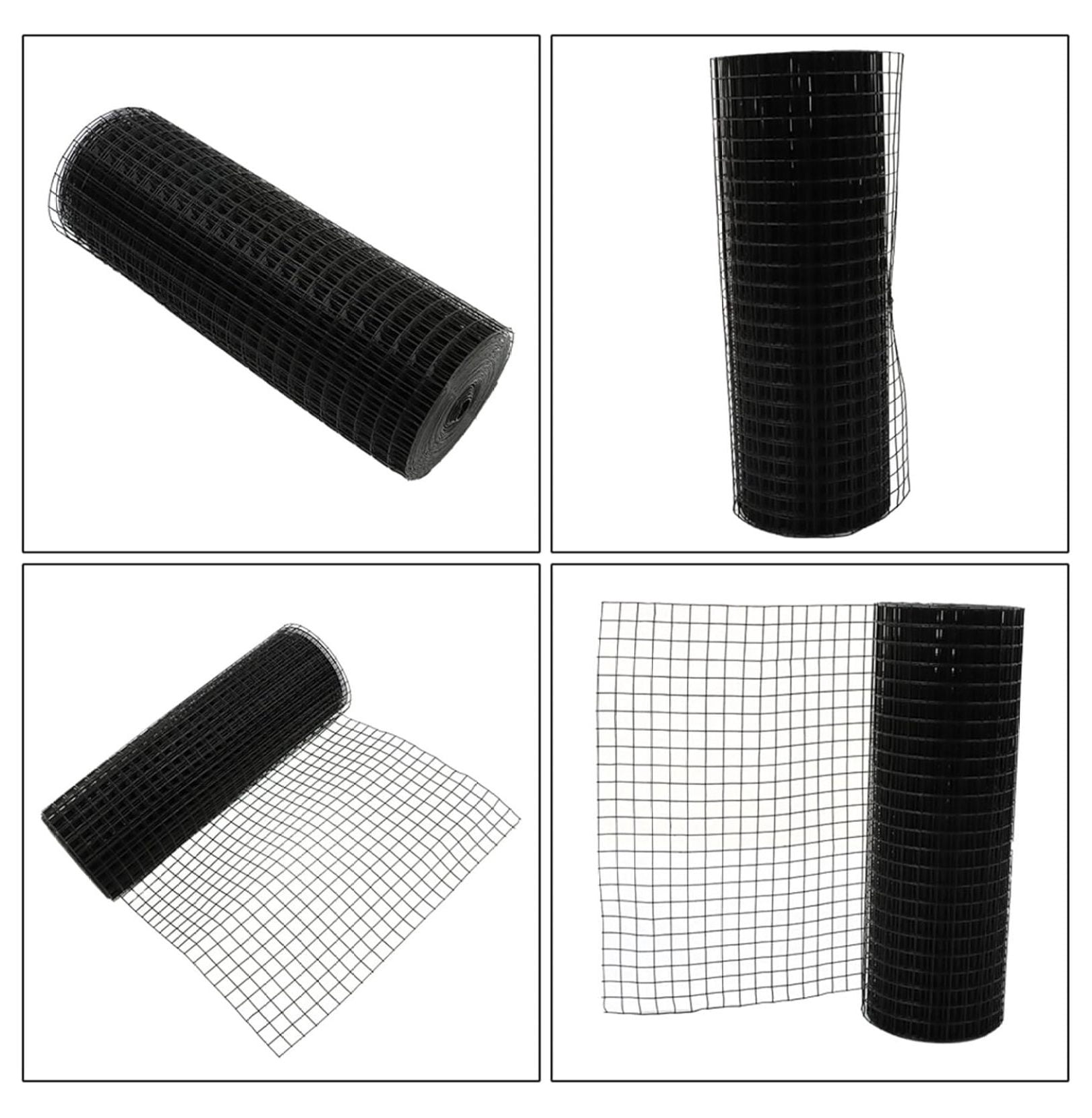 24 in x 50 ft Hardware Cloth, 1 in Chicken Wire Fence for Chicken Coop Fences and Poultry Animal Netting (16 Gauge, Black)