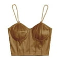 thumbnail image 1 of Fashion Women‘s Solid Color Chain Strap Vest Tight Fitting Basic Camisole, 1 of 2