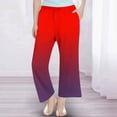 thumbnail image 6 of SGFCWSX Girls Baggy Pants Casual High Elastic Waist Trousers for Teen Gradient Trendy Pant Red Size 11 Years, 6 of 8