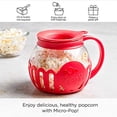 thumbnail image 3 of MicroPop Popcorn Popper, cristal, tapa 3 en 1, apto para lavavajillas, tamaño de bocadillo de 1,5 cuartos, color rojo, 3 of 3