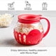 thumbnail image 3 of MicroPop Popcorn Popper, cristal, tapa 3 en 1, apto para lavavajillas, tamaño de bocadillo de 1,5 cuartos, color rojo, 3 of 3