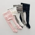 thumbnail image 2 of Kidss Baby Girls Embroidery Ruffle Tights Toddlers Cotton Pantyhose Footed Stocking Leggings Pink, 6-12 Months, 2 of 6
