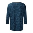 thumbnail image 5 of Ftwytp Womens 3/4 Length Sleeve Tops Casual Three Quarter Sleeve T-Shirts Round Neck Cute Tunic Tops Summer Blouses for Women 2024, 5 of 5