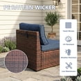 thumbnail image 3 of LAUSAINT HOME 7 Pieces Patio Conversation Set, Outdoor Sectionals with 6 Chairs and 1 Coffee Table, Blue Cushions, 3 of 8