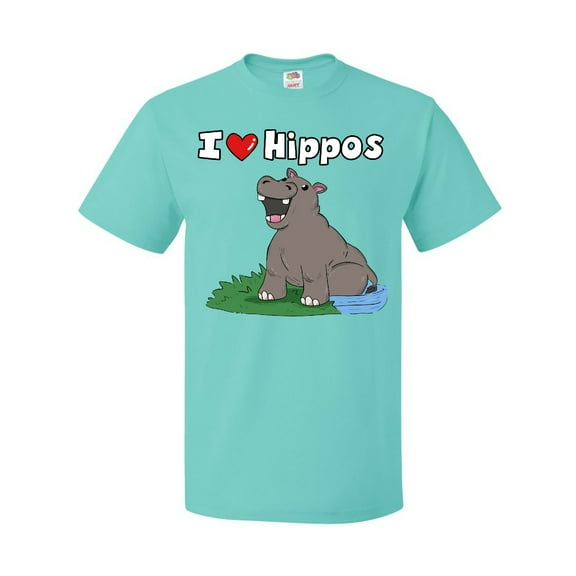 Inktastic I Love Hippos T-Shirt