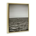thumbnail image 4 of Stupell Industries Lone Distant Sailboat Coastal Photography Gold Floater Framed Canvas Art Print Wall Art, 17 x 21, 4 of 10