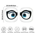 thumbnail image 3 of Yuyamidu Eyeglasses Car Sun Shade Set of 2 UV Ray Sun Visor White Windshield Sun Shade for Auto SUV Truck Van Cute Car Windshield Cover Keep Vehicle Cool, 3 of 5