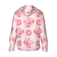 thumbnail image 2 of Picia Pigs Head And Donuts Women's Men's UPF 50+ Sun Protection Hoodie Shirt Long Sleeve SPF Fishing Outdoor UV Hiking Lightweight Shirts-3X-Large, 2 of 9