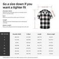 thumbnail image 5 of Kdxio Men'S Hawaiian Shirt For Men Short Sleeve Shirt White And Black Plaid Pattern Summer Casual Holiday Beach Button Down T-Shirts, 5 of 5
