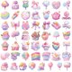 thumbnail image 2 of Paquete de pegatinas Candy Theme de 50 piezas de vinilo impermeable para bricolaje, 2 of 2