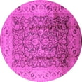 thumbnail image 1 of Ahgly Company Indoor Round Oriental Pink Industrial Area Rugs, 4' Round, 1 of 4
