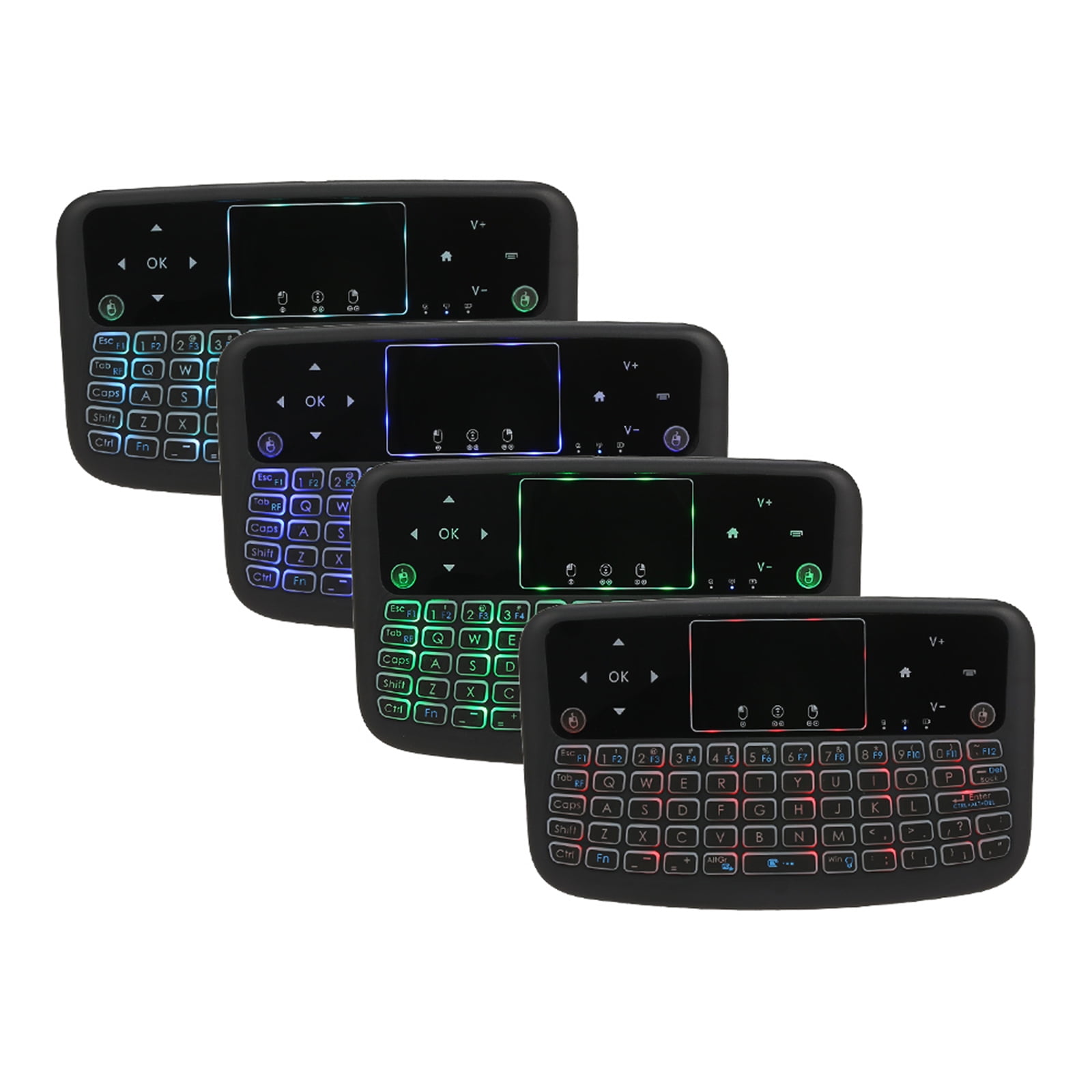 A36 Mini Wireless Keyboard 2.4G Color Backlit Touchpad Keyboard For