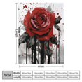 thumbnail image 4 of Chilfamy Red Rose Black and White Flowers Poster Art Super Soft Flannel Blanket for All Seasons, Lightweight Long-Lasting Blanket for Bed Sofa Living Room Decor 40x50in, 4 of 6
