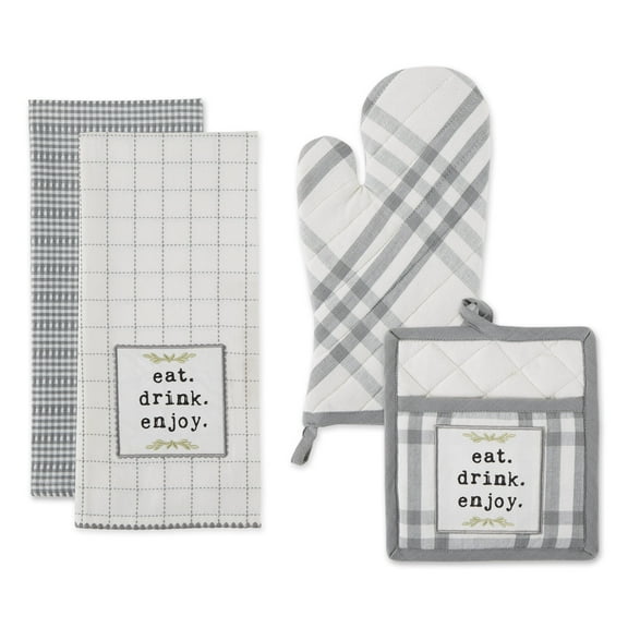 Gray Home Sweet Farmhouse Kitchen (Set of 4)