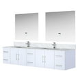 thumbnail image 4 of 84" W X 22" D Glossy White Bath Vanity, Marble Counter, Faucet, 36 In. Led Mirrors - Long-lasting Scratch Resistance Surface, And Scratch-, 4 of 7