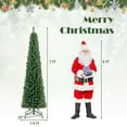 thumbnail image 3 of Costway 7 FT Pencil Christmas Tree with 523 Memory Wire Branch Tips 190 LED Lights for Home, 3 of 10