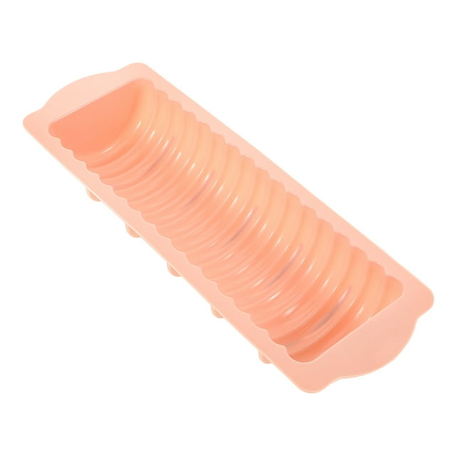 Molde de silicona acanalado con forma de oruga para pan, salchichas y otros alimentos. Ideal para hornear postres caseros.