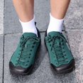 thumbnail image 6 of Men's Lace‑Up Low‑Top Hiking Trail Shoes, Synthetic Leather Upper Mesh Lining Square Toe Rugged Rubber Outsole Lightweight Footwear For Trekking Walking And Daily Outdoor Activities, 6 of 7