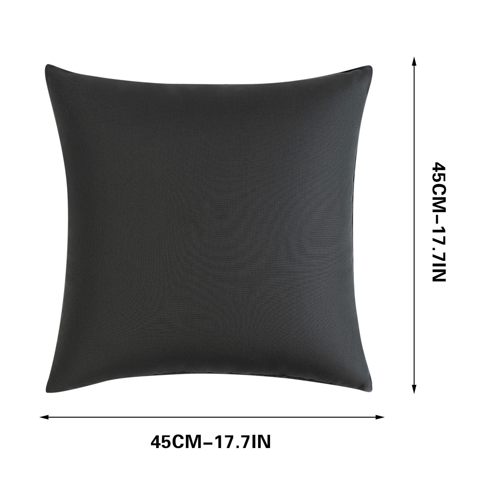Outdoor Waterproof Pillow Cover, Solid Dark Gray, Weather Resistant Fabric for Patio Furniture, Poolside Lounge Chairs, Garden Decor, and Picnic Accessories (5 Pcs)