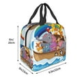 thumbnail image 3 of Honeii Rainbow Animals on Noah's Ark Print Lunch Bag Women, Lunch Box Lunch Bag for Women Adult Men, Small Leakproof Cute Lunch Tote Large Capacity Reusable, 3 of 8