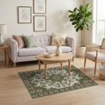 thumbnail image 3 of ODIKA Neutral Scrolling Botanical Symmetrical Design Dusty Rose Decor for Dorm Room, Small Living Apartment, Stain Resistant Low Profile, 3 of 7