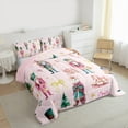 thumbnail image 3 of Feelyou Kawaii Pink Nutcracker Bedding Comforter Set, Christmas Princess Bowknot Twin Comforter Sets, Teen Kid Child Reversible Bedding Set, Ultra Soft Home Decor, 2pcs, 3 of 8