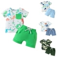 thumbnail image 5 of Tkrady Baby Boys Clothes Spring Summer New Comfortable Cute Pattern Short Sleeve Tshirt Tops Shorts 2 Piece Set, Sizes 0-3 Years, 5 of 5