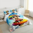 thumbnail image 3 of Castle Fairy Kawaii Mushroom Elf Twin Comforter Sets,Cute Floral Butterfly Bedding Set, 3 of 8