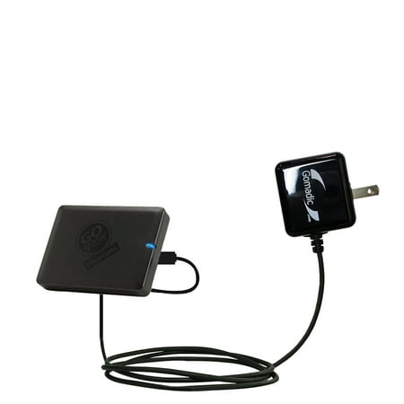 Gomadic Intelligent Compact AC Home Wall Charger suitable for the GOgroove BlueGate - High output power with a convenient, foldable plug design - Uses