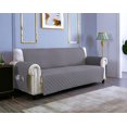 thumbnail image 1 of Waterproof 4 Seater Sofa Covers With Armrests, Reversible Protected Canapes - Gray, 1 of 4