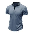 thumbnail image 3 of Enridrech Mens Casual Tee Top Collared Short Sleeve Tshirt with Button Comfort Breathable Cotton Solid Color Tees Shirt, 3 of 6