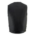 thumbnail image 2 of Milwaukee Leather MLM3511 Men's Black Collarless Snap/Zipper Club Style Motorcycle Leather Vest Large, 2 of 7