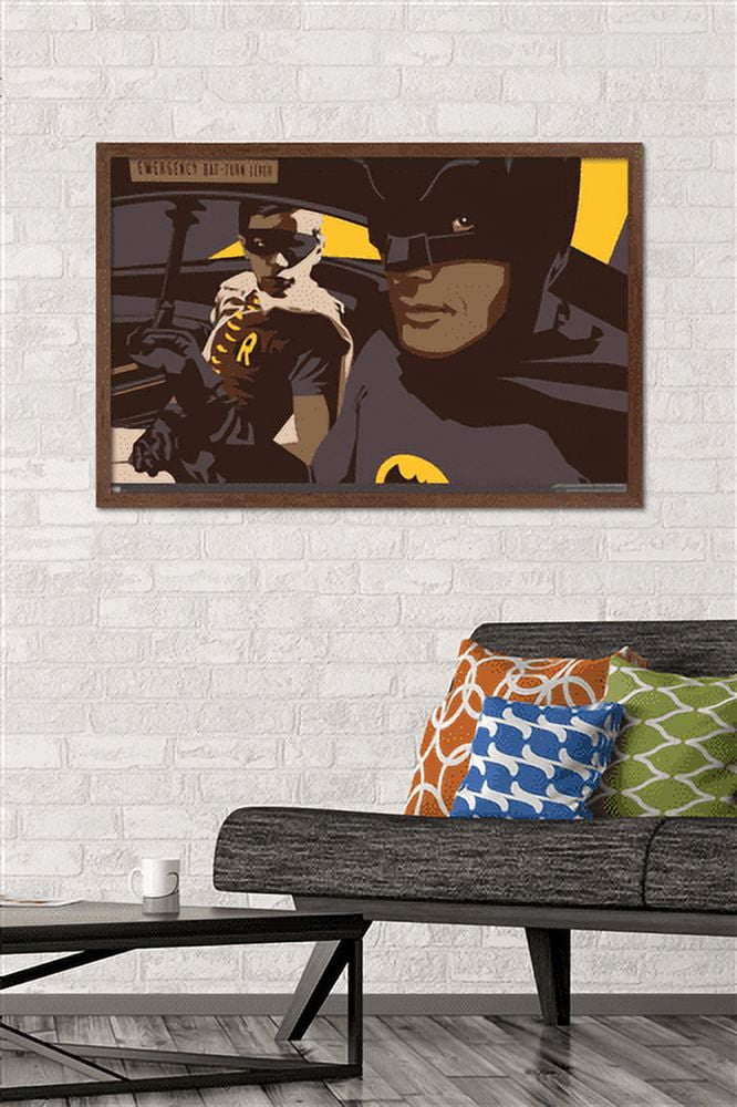 DC Comics - Batman and Robin by Russell Walks Wall Poster, 22.375" x 34", Framed