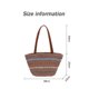 thumbnail image 5 of Bolso de paja tipo hobo para mujer, bolso de hombro tejido, bolso de mano para playa, de verano, bolso hecho a mano, 5 of 5