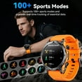 thumbnail image 5 of Haulvean 1.43-inch AMOLED Men's Military Smart Watches, with Answer/Make Calls/120 Sports Modes, Outdoor Fitness Tracker Watch, fits for Android and Iphone Devices (Vibrant Orange), 5 of 6
