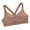Brown, variant on Mrat Wireless Padded Push up Bra Womens Seamless Ribbed Sports Bra Racerback Padded Slim Fitting Bras Underwear Gathered Suspender Bralettes Ladies Push-Up Bra S-202 Brown S