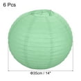 thumbnail image 2 of Uxcell 14 Inch Folding Hanging Wedding Home Party Paper Lanterns Light Green 6 Pack, 2 of 7