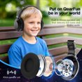 thumbnail image 4 of QearFun Bluetooth Headphones for Kids, Wireless Headphones with Built-in Mic, Includes Aux Cord, USB C, 3.5mm Jack, Bluetooth 5.3, On Ear Kids Headphones for School/Travel/Tablet(Black), 4 of 7