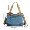 thumbnail image 5 of Mepaouo Womens Hobo Handbags Canvas Crossbody Bags Medium Size Tote Purse Top Handle Satchel(Black), 5 of 5
